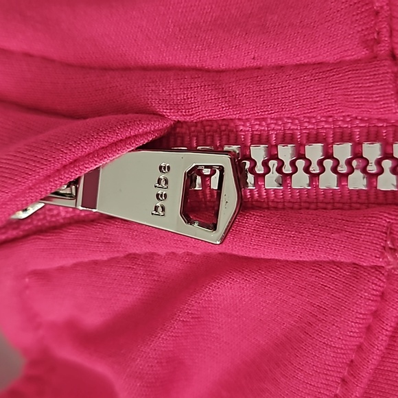 Bebe Sport Pink Logo Rhinestone Cardigan NWT - Picture 4 of 8